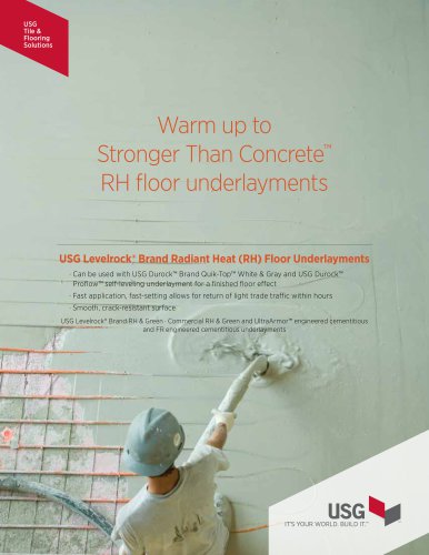 USG Levelrock® Brand RH Floor Underlayments