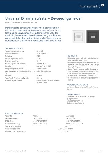 HmIP-UDI-SMI55, HmIP-UDI-SMI55-A