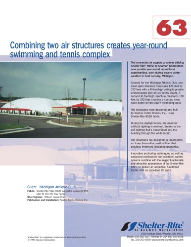 Combining two air structures creates year-round swimming and tennis complex