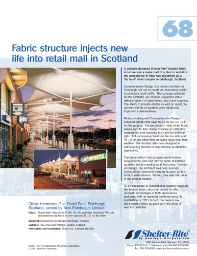 Fabric structure injects new life into retail mall in Scotland