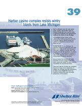 Harbor casino complex resists wintry blasts from Lake Michigan