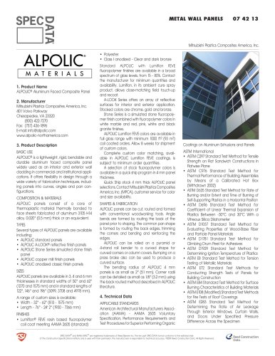 ALPOLIC® Aluminum Faced Composite Panels