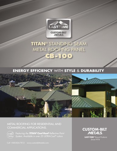  TITAN®  STANDING SEAM METAL ROOFING PANEL CB-100