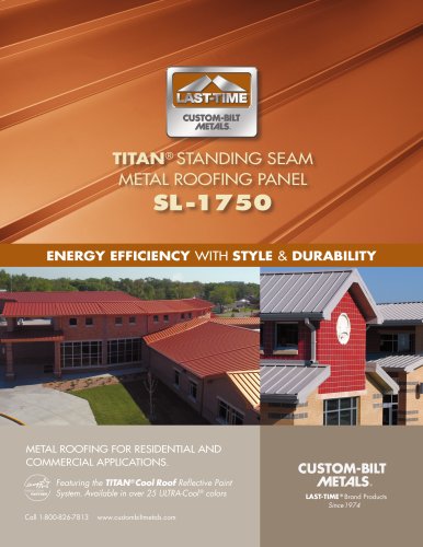  TITAN®  STANDING SEAM METAL ROOFING PANEL SL-1750