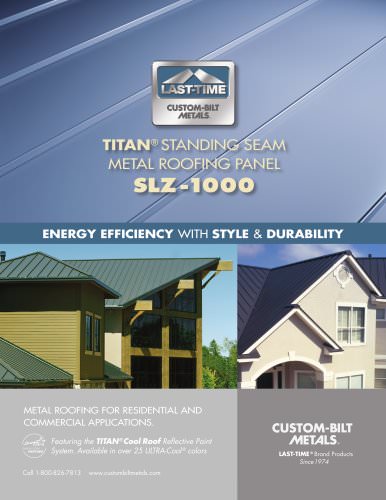  TITAN®  STANDING SEAM METAL ROOFING PANEL SLZ-1000