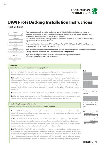 UPM ProFi Decking Installation Instructions Part 2