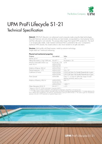 UPM ProFiLifecycle S1-21