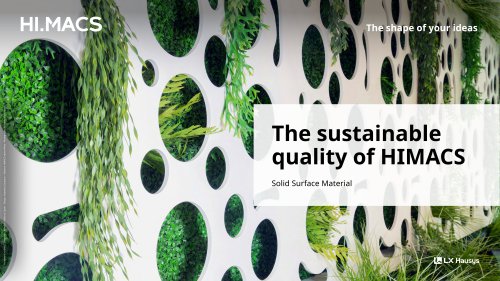 HIMACS Sustainability Brochure: The Sustainable quality of HIMACS