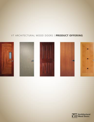 vt architectural wood doors / PRODUCT OFFERING