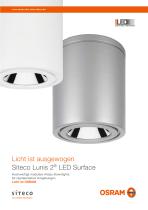 Licht ist ausgewogen Siteco Lunis 2 LED Surface - 1