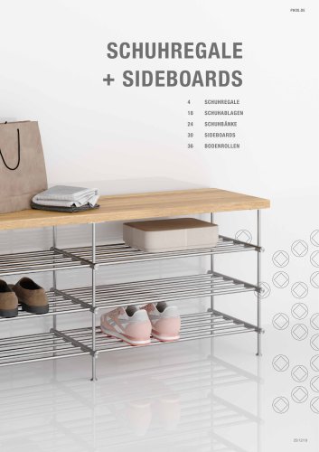 Schuhregale + Sideboards