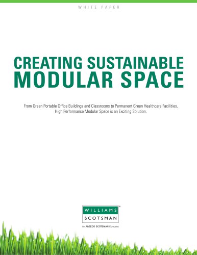 CREATING SUSTAINABLE MODULAR SPACE