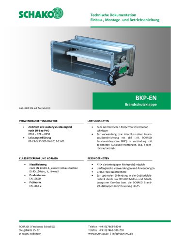 BKP-EN Brandschutzklappe