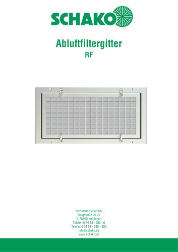 RF Abluftfiltergrtter