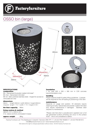 Large OSSO Litter Bin