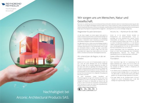 Nachhaltigkeit bei Arconic Architectural Products SAS