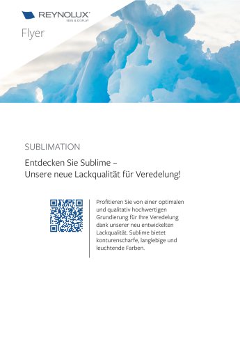 Sublimation: Entdecken Sie Sublime – Unsere neue Lackqualität für Sublimation!