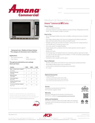 Amana® Commercial RFS Series