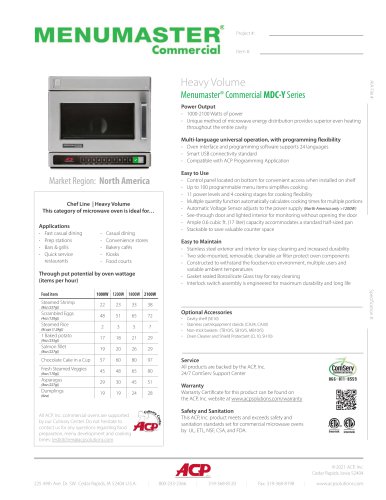 Menumaster® Commercial MDC-Y Series