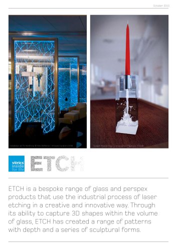 ETCH : a bespoke range of glass and perspex products