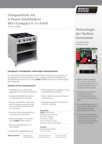 Compactherd mit 4 Power-Kochfeldern