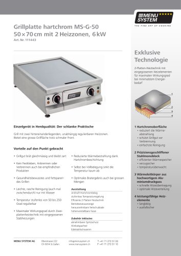 Grillplatte hartchrom MS-G-50