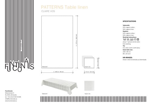 PATTERNS TABLE LINEN