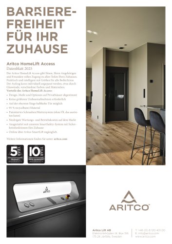 Aritco Homelift Access Aritco Pdf Katalog Beschreibung Prospekt
