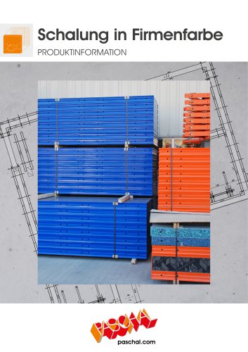PASCHAL Systemschalung in Ihrer Firmenfarbe - Produktflyer