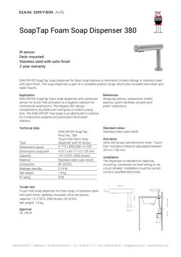 SoapTap Foam Soap Dispenser 380