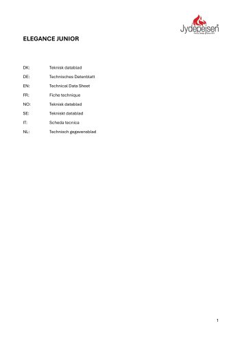 Technisches Datenblatt ELEGANCE JUNIOR