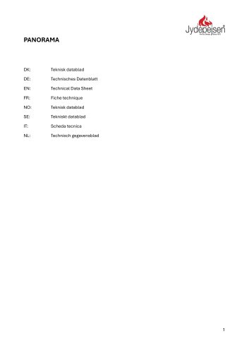 Technisches Datenblatt PANORAMA