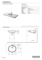 COMMERCIAL Undercounter basin