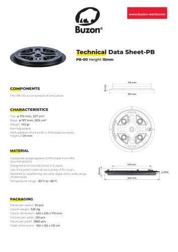 Technical Datasheet PB-00 1