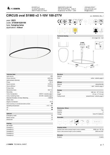 CIRCUS oval S1900 v2 1-10V 100-277V