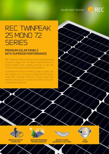 rec TwinPeak 2S Mono 72 SERIES