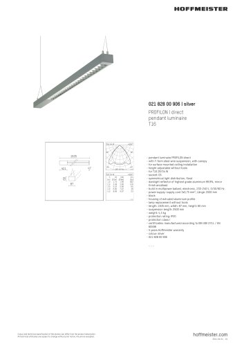 pendant luminaire PROFILON direct T16 28/54 W