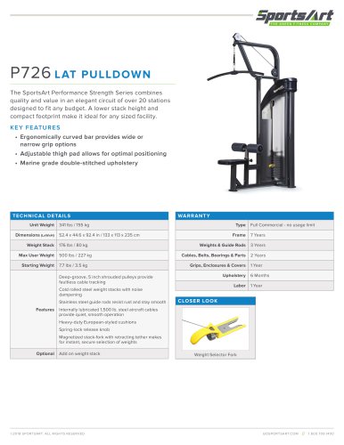 P726 LAT PULLDOWN