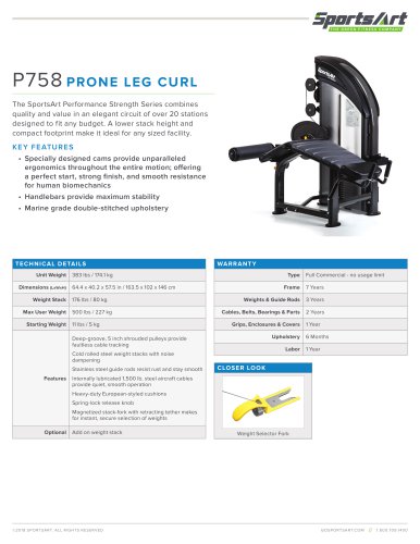 P758 PRONE LEG CURL