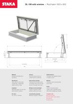 Roof access hatch DL189 with window - Roof hatch (1800 x 900)