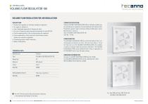 Tecanno technical data volume flow regulator