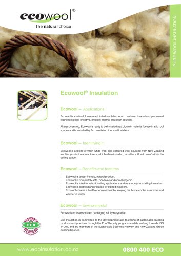 Ecowool®  Insulation