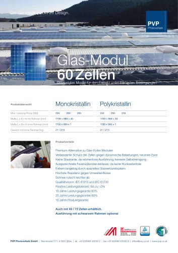 Glas-Modul 60Zellen