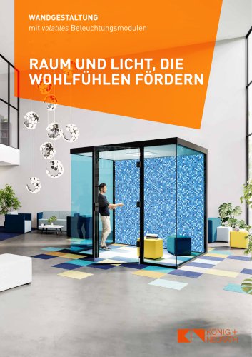 WANDGESTALTUNG mit volatiles Beleuchtungsmodulen