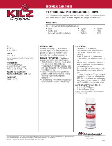 KILZ® ORIGINAL INTERIOR AEROSOL PRIMER