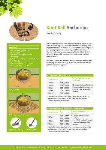 Root Ball Anchoring