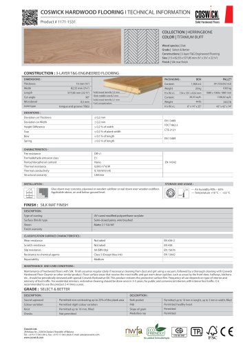 COSWICK HARDWOOD FLOORING Product # 1171-1531