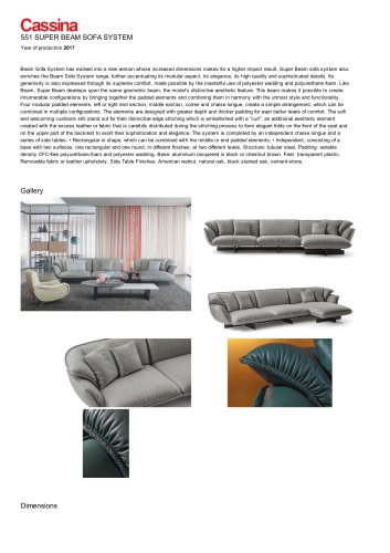 551 SUPER BEAM SOFA SYSTEM