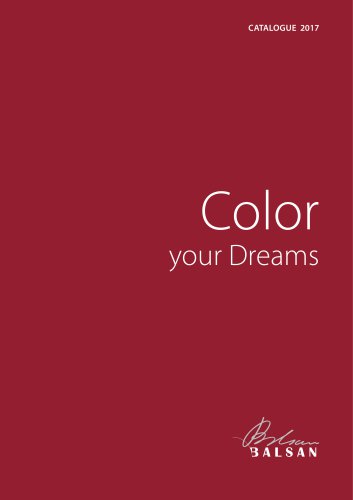 CATALOGUE 2017 Color your Dreams