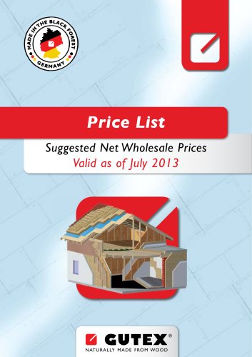 GUTEX Price List 2013